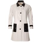 Northern Star White Ladies Tone With Black Pockets  PVC Raincoat