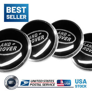 4Pc For Range Rover Sport Badge Center Caps Gloss Black Wheel Hub Caps 63mm