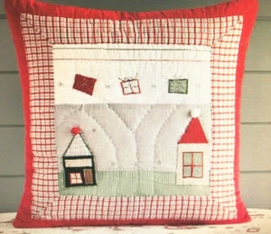 NEW Pottery Barn Kids North Pole Quilted Euro SHAM ~ Santa ~ HOLIDAY - Picture 1 of 2