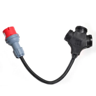 ZREE IP44 Stromverteiler Adapter Universell CEE Stromverteilung 16A - 3 x 230V Bals