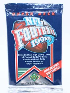 Paquete de fútbol americano Upper Deck Premiere Edition 1991 (12 cartas) - Imagen 1 de 2
