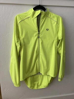 PEARL IZUMI Select Series Windbreaker Jacket Women's Neon Yellow Full Zip Medium - Image 1 of 4
