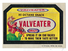 1974 Topps Wacky Packages 6th Series 6 VALVEATER nm o/c