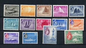 KMC4076-Singapore #28-41 (S702) 1955 Queen Elizabeth M,NH, VF - Picture 1 of 1