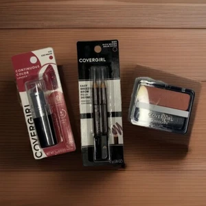 Covergirl Makeup Lot Brow Pencils Lipstick Blush Women’s Teens Stocking Stuffers - Picture 1 of 4