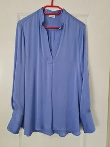 By Malene Birger- blue silk/elastane blouse. 42, fits UK 14/16. Slightly used. - Picture 1 of 11