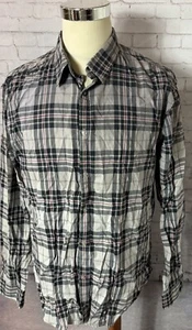 Guess Jeans Plaid Long Sleeve Button Down Embroidered Shirt Men’s Size XL - Picture 1 of 11