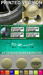 Tapacubos + juego de pegatinas de llanta para adaptarse a OZ Racing Subaru Prodrive impreso x4x8 - Imagen 1 de 1