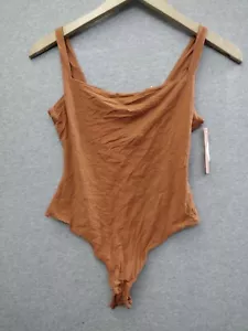 SKIMS Fits Everybody Damen-Tanga-Body mit eckigem Ausschnitt Bronze M BS-SCN-0294 - Bild 1 von 9