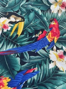 Alexander Henry Collection 1995 Fabric Toucans Rainforest Vintage 2.3yds x 44” - Picture 1 of 4