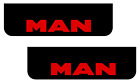 MAN Lorry HGV Truck Mudflaps 18 x 60cm Smooth Black PVC Mud Flaps with RED Text