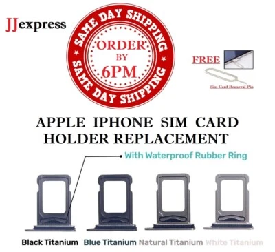 Apple iPhone 15 14 13 12 11 8 7 6 5 x xs xr pro max plus mini sim tray holder - image 1 of 4