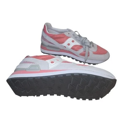 Saucony Shadow Zapatos Mujer Talla 7 Rosa Gris Blanco Tenis para Correr Retro Foto 1 de 4