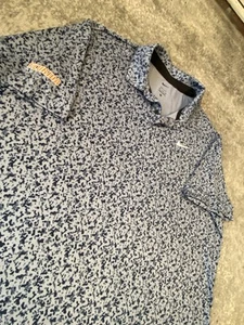 Nike Dri-Fit Golf Polo Shirt Men’s 2XL Blue Camo Floral Print Florida Gators - Picture 1 of 10