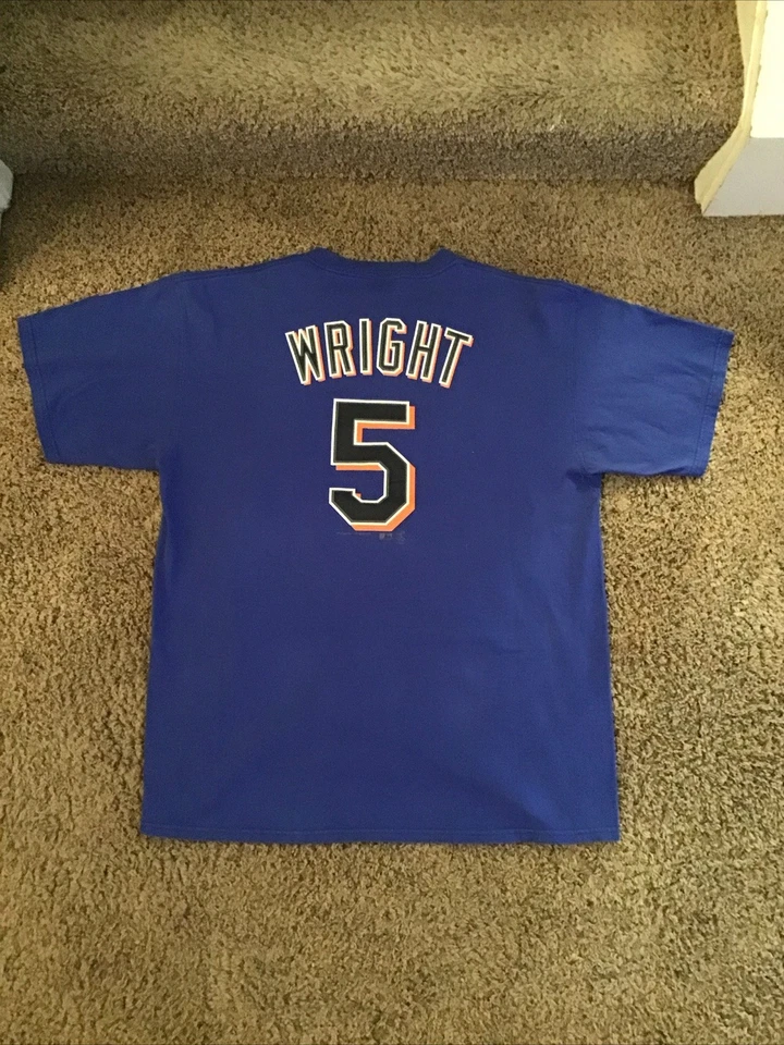 VINTAGE 2006 New York Mets WRIGHT-EOUS David Wright Jersey Shirt Size Large - Image 1 of 3