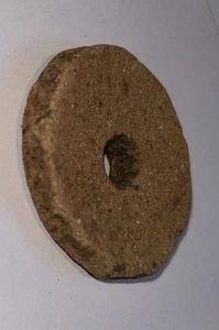 "Mini pequeña rueda antigua maya coleccionable hecha a mano de cerámica de 1,5""" - Imagen 1 de 3