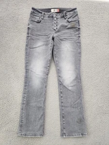 Cabi Jeans Womens 6 Gray Wash Button Fly Straight Stretch Denim Casual Pants - Picture 1 of 14