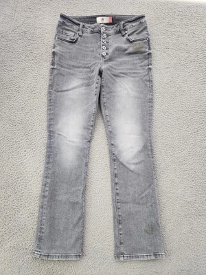 Cabi Jeans Womens 6 Gray Wash Button Fly Straight Stretch Denim Casual Pants - Image 1 of 4