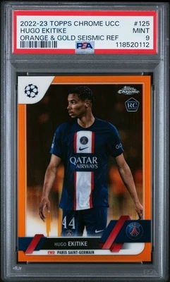 2022-23 TOPPS CHROME UEFA CLUB COMPETITIONS #125 HUGO EKITIKE PSA 9 - Image 1 of 2