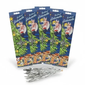 Brillant Eislametta Weihnachten Weihnachtsbaum Lametta Silber schwer 50 Fäden - Picture 1 of 11