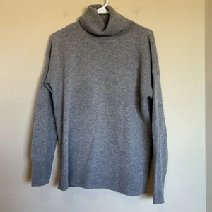 Nordstrom Gray cashmere turtleneck sweater with slits size medium#S7214 - Picture 1 of 7