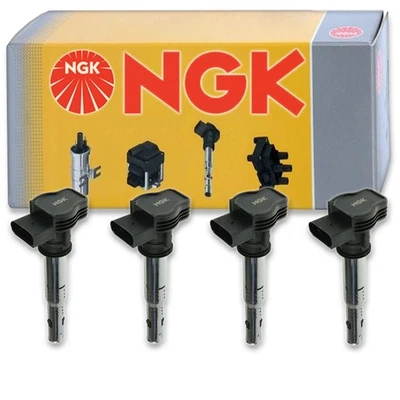 4 pcs NGK Ignition Coil for 2008-2009 Audi TT 2.0L L4 - Spark Plug Tune Up uc - Image 1 of 4