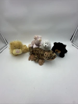 Ganz Webkinz Lot of 5 Adorable and Plushy Animals Seal Pig Lioness Lizard Bear - Image 1 of 4