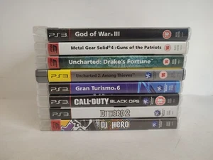 PS3 PlayStation Game Bundle X 8 Metal Gear Solid 4 God Of War 3 Uncharted COD - Picture 1 of 5