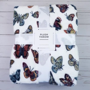 Fall Velvet Plush Throw Blanket 50x70 Butterfly Butterflies - Picture 1 of 2