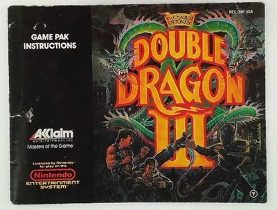 Double Dragon III (Good Condition) Nintendo NES Instruction Booklet Manual Only - Image 1 of 2