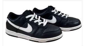Nike Dunk Low 'Black White (2022) (PS) Boys Size 2.5Y - Picture 1 of 5
