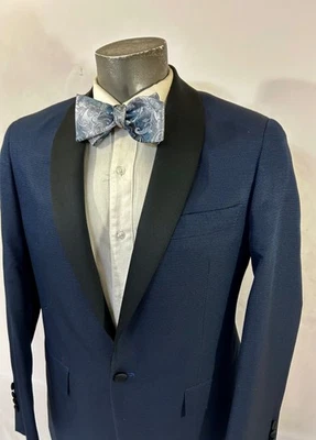 Chaqueta de Cena Todd Snyder Azul Medianoche Ojo de Pájaro Mezcla de Lana Esmoquin Talla 40R Foto 1 de 4