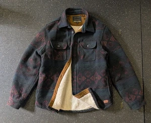 Jachs New York Herren Wollmischung Aztec Southwest Sherpa gefüttert Hemd-Jacke Gr. M - Bild 1 von 8