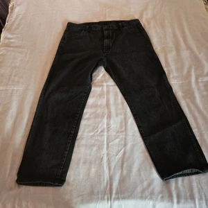 Rustler Men’s Jeans 42x28 Black Denim Straight Leg 100% Cotton Classic Fit... - Picture 1 of 15