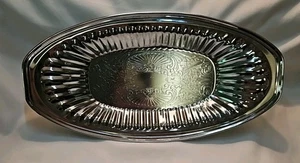 Vintage HELLERWARE Chromium 13" By 7" Serving Tray or Platter - Picture 1 of 16