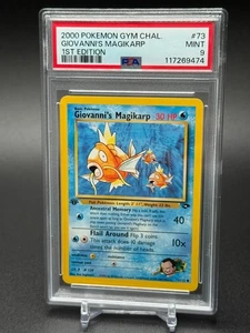 2000 Pokemon Gym Challenge - Giovanni's Magikarp 1st Edition#73 PSA 9 - Picture 1 of 2