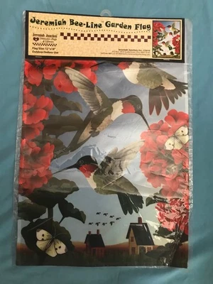 "Nuevo Jeremiah Bee-Line Hummingbird Haven decorativo 12"" X 18"" jardín patio bandera" Foto 1 de 4