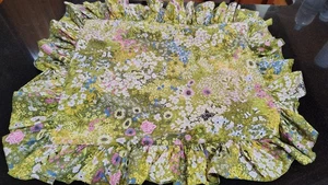 Almohada mariposa floral verde hecha a mano vintage farsa - Imagen 1 de 4