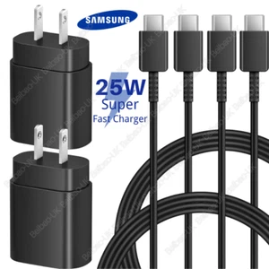 25W Super Fast Charger Adapter Plug USB-C Type C Cable For Samsung Phones S21 S9 - Picture 1 of 16