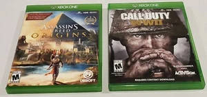 Xbox One Lot: Assassin's Creed "Origins" & Call Of Duty WWII VIDEO GAMES - Picture 1 of 4