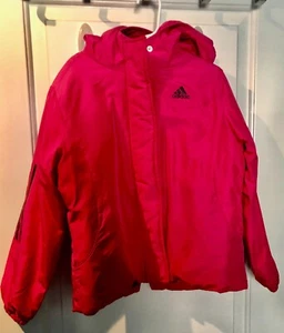adidas Girl's Insulated Parka Jacket Real Magenta Size Small - Picture 1 of 3