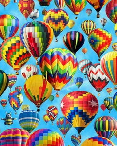 Ladies scrub hat hot air balloons, designs colors Vashon style elastic in back - Picture 1 of 2