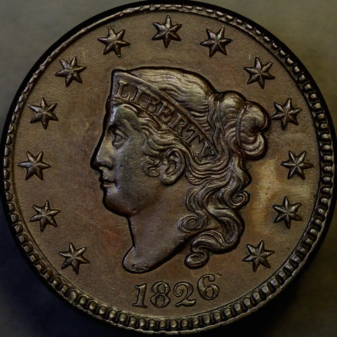 1826 CORONET HEAD LARGE CENT-LOT AA 1845 Cover
