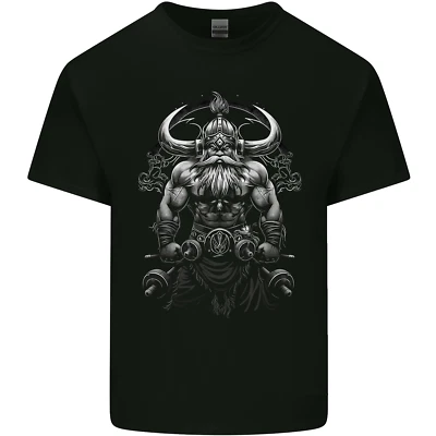 Viking Bodybuilder Fitness Fantasie Herren Baumwolle Maglietta T-Shirt - Bild 1 von 2