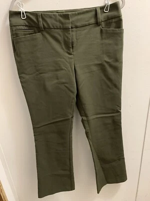 "Pantalones 7th Avenue New York & Co verde corte bota 10 cintura 35"" entrepierna 31"" tiro medio" Foto 1 de 3