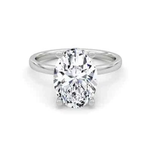 Diamond Engagement Ring VS1 Color G 3 Ct Lab-Grown 14k White Gold - Picture 1 of 4