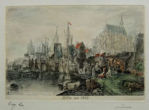 Cologne around 1825 etching on old model - Picture 1 of 1