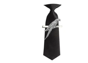 pp-b08 Parrot English Pewter on a Tie Clip (slide) gift box - Picture 1 of 1