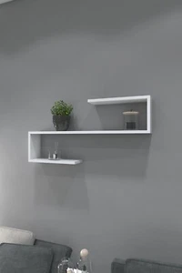 Modern Rectangular Laminated HardWood Floating Wall Shelf Ulgen - Picture 1 of 7