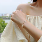 Light Luxury Crystal Flowers Charm Bracelet Titanium Steel Beads Chain Bracelet